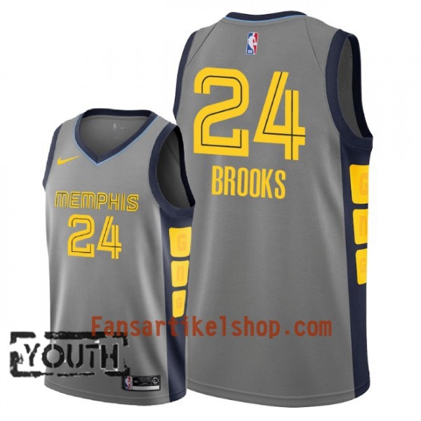 Memphis Grizzlies Trikot Dillon Brooks 24 2018-19 Nike City Edition Grau Swingman - Kinder Memphis Grizzlies Trikot Dillon Brooks 24 2018-19 Nike City Edition Grau Swingman - Kinder